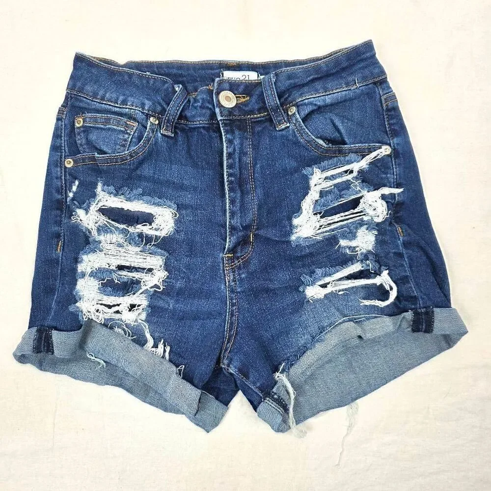 Rue21 Distressed Denim Shorts Womens 6